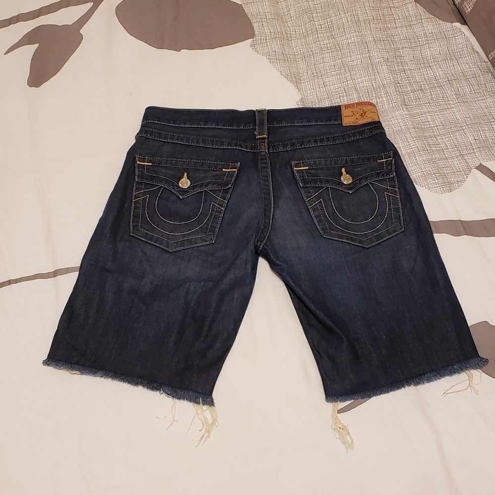 True Religion Riley Cut Off Shorts - Size 29